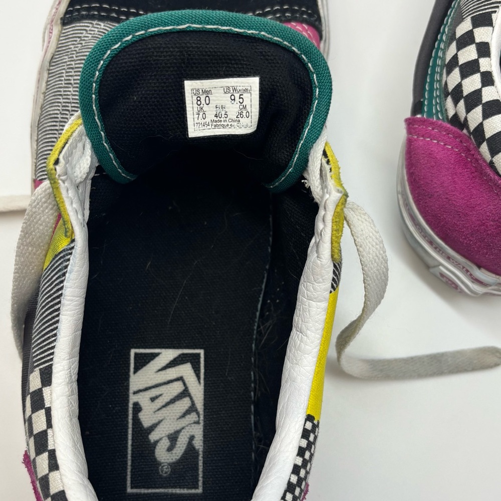80s pattern VANS lace up low tops women’s size 9.5 men’s size 8 - Picture 5 of 6